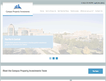 Tablet Screenshot of campuspropertyinvestments.com